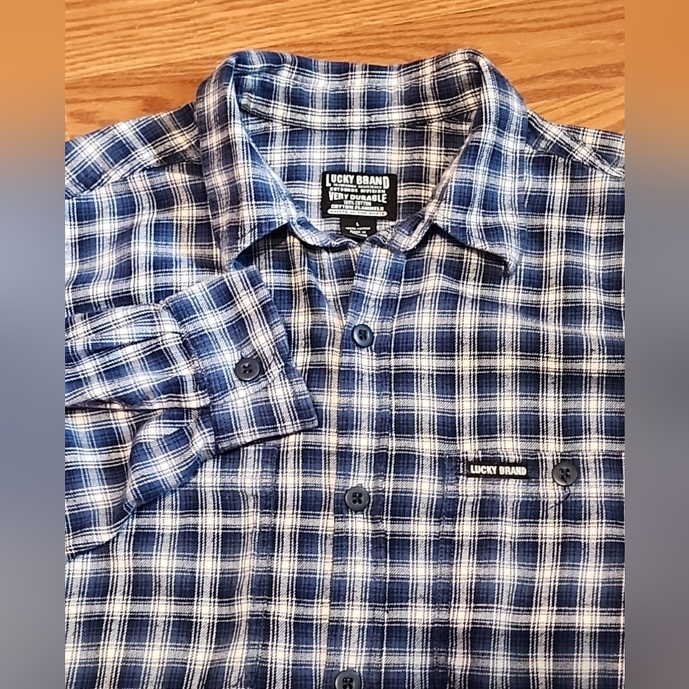 Lucky brand‎ flannel very durable 100%cotton size lg
